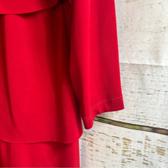 SUSAN GRAVER Red Stretch Layered Top from QVC Size XL - Picture 4 of 6